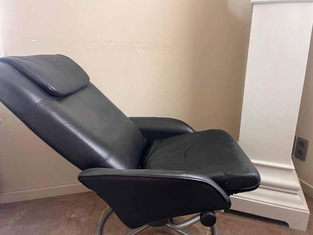 Relax Ikea leder, Huis en Inrichting, Fauteuils, Ophalen, Gebruikt, Leer