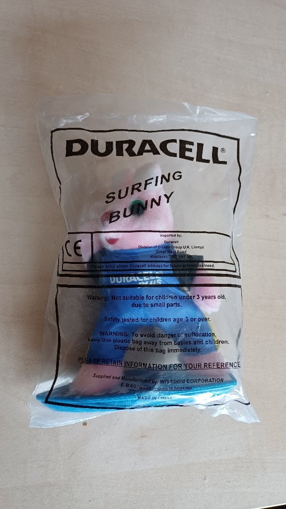 Duracell Surfing Bunny konijn. Nieuw. Originele verpakking., Verzamelen, Ophalen of Verzenden, Nieuw