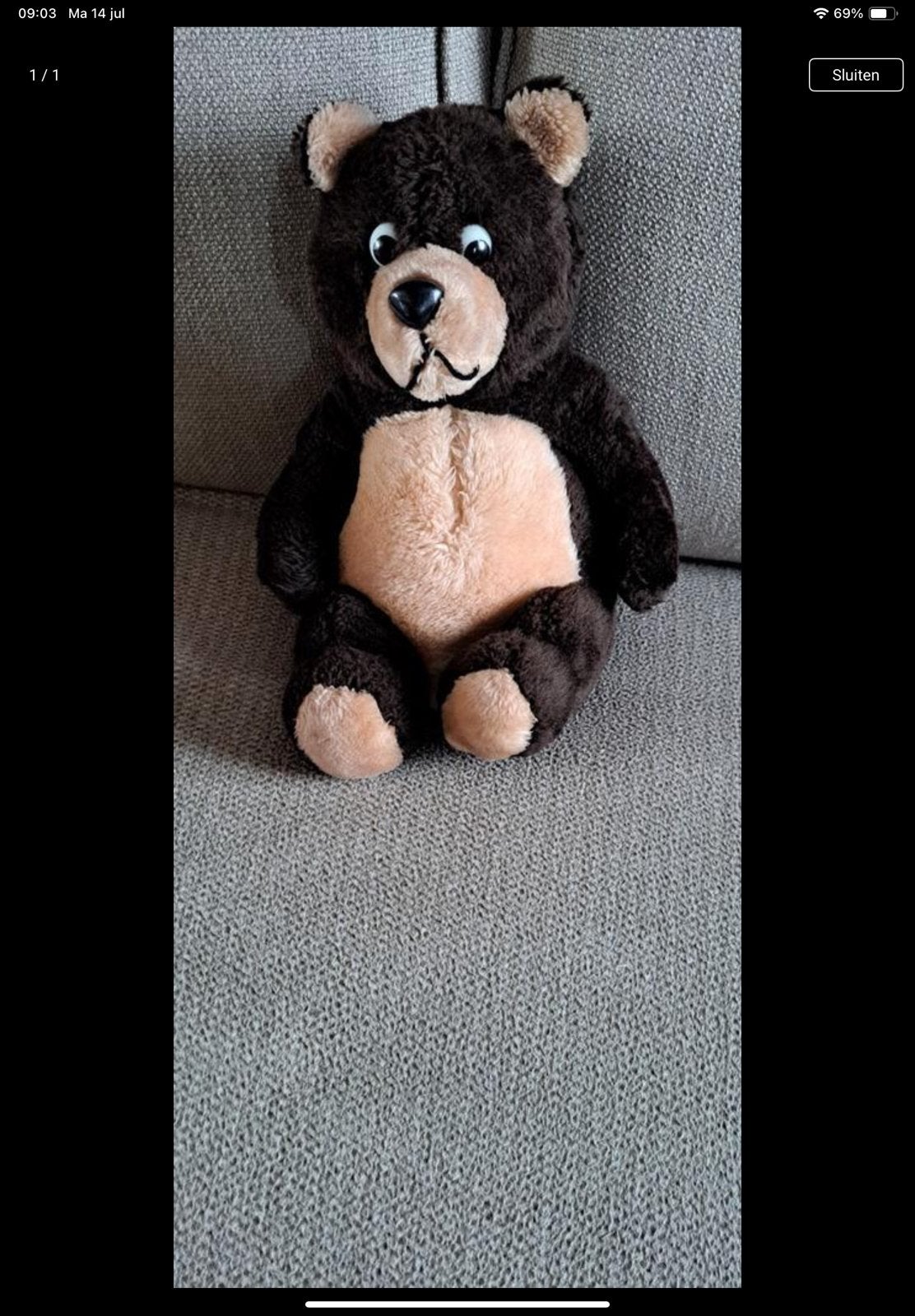 Teddybeer prima staat, Ophalen, Zo goed als nieuw