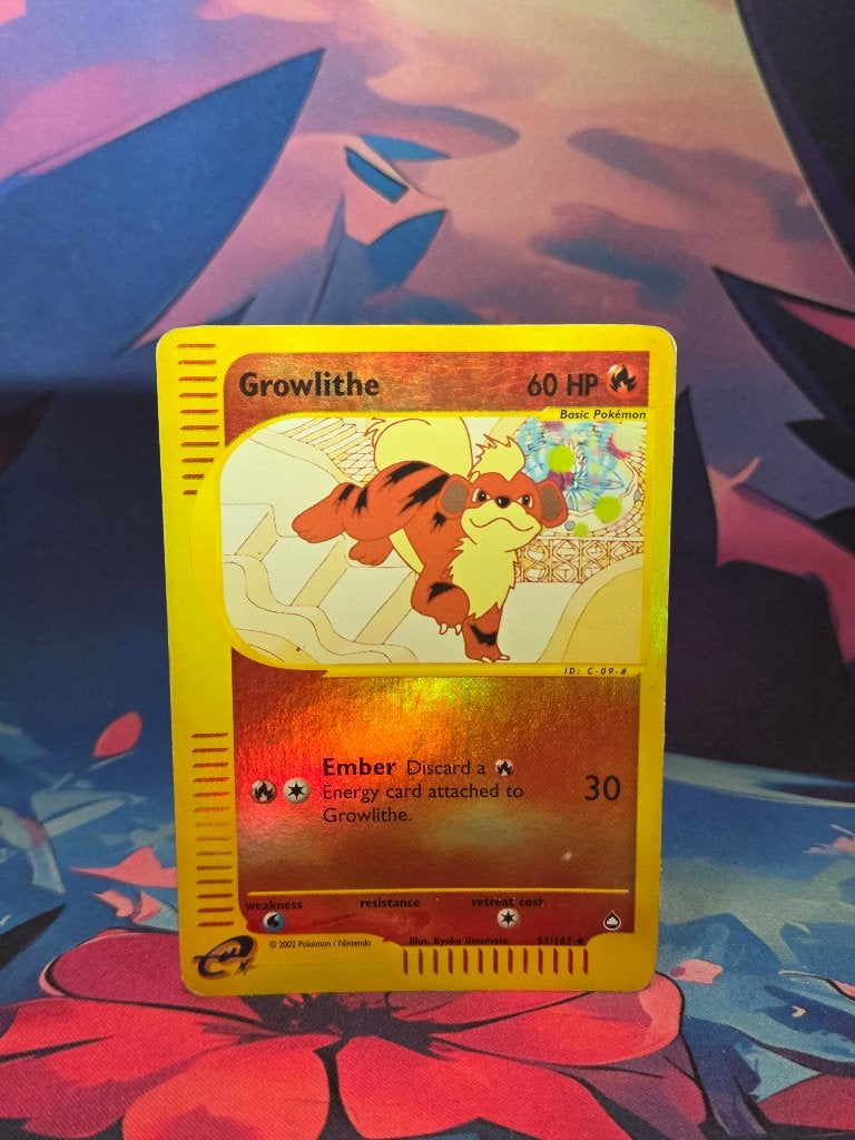 Pokémon Growlithe Reverse Holo 51/147 – Aquapolis (2002), Ophalen of Verzenden