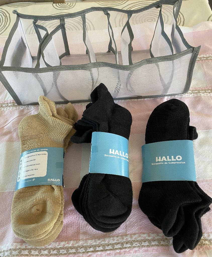 Socquettes de compression HALLO - XL - 43/44 - 8 paires, Neuf, Taille 43 à 46, Enlèvement, HALLO
