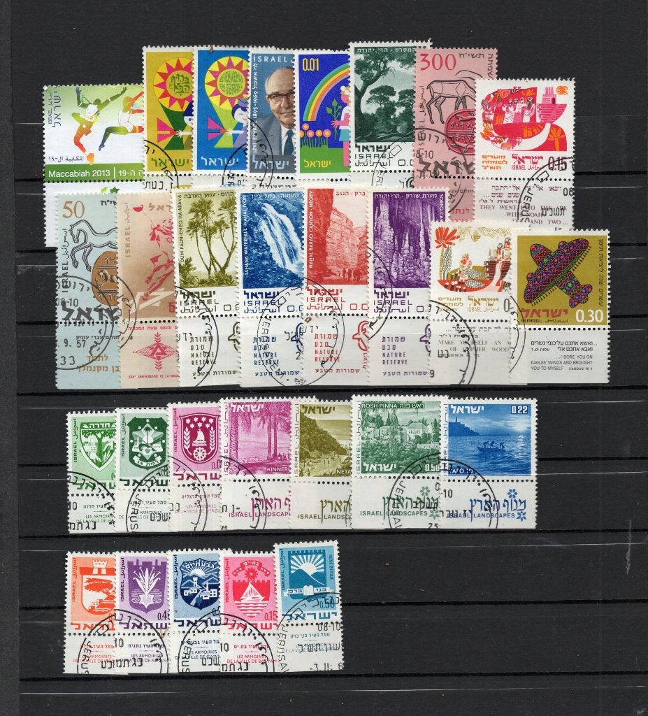 Israël  lot avec tabs, Envoi