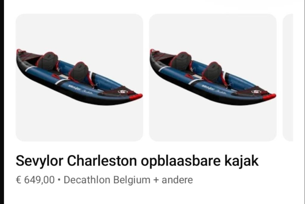 Opblaasbare kajak (2p) Sevylor Charleston, Ophalen, Nieuw, Kajak