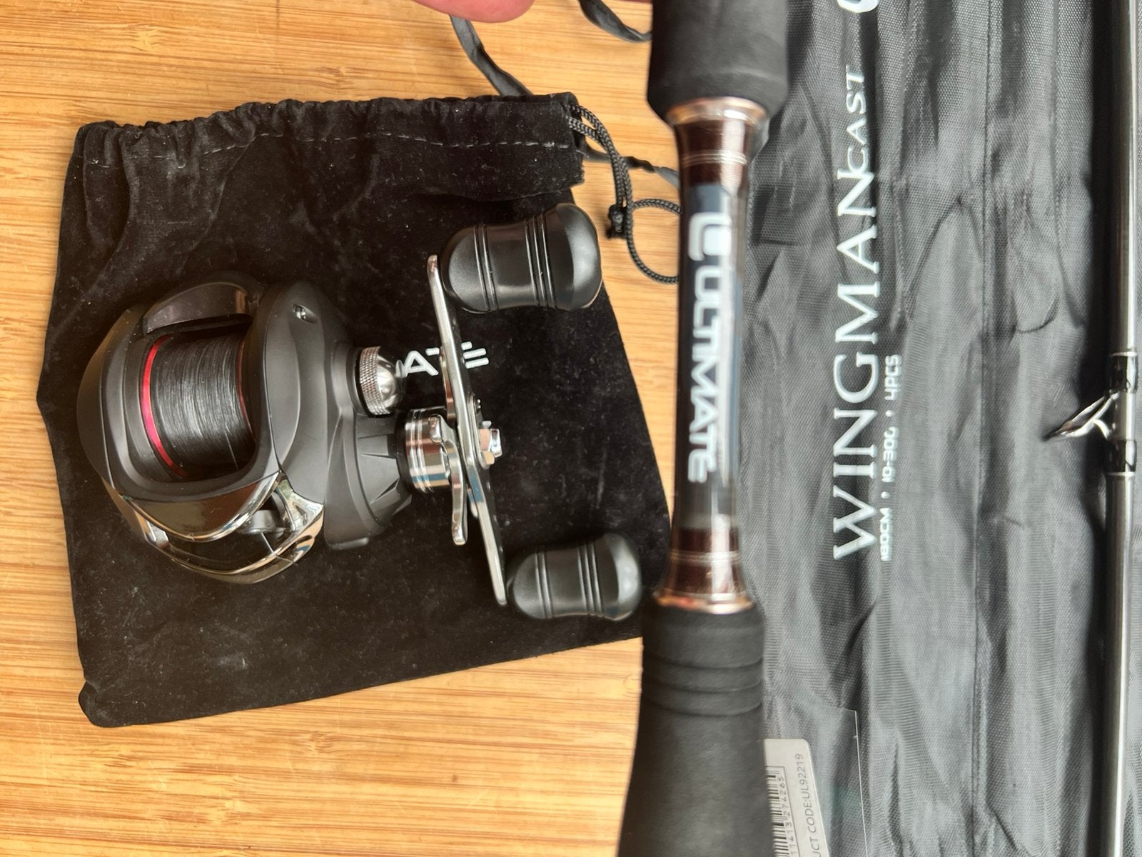 Ultimate wingman 180 en caststar reel travel, Watersport en Boten, Ophalen, Zo goed als nieuw