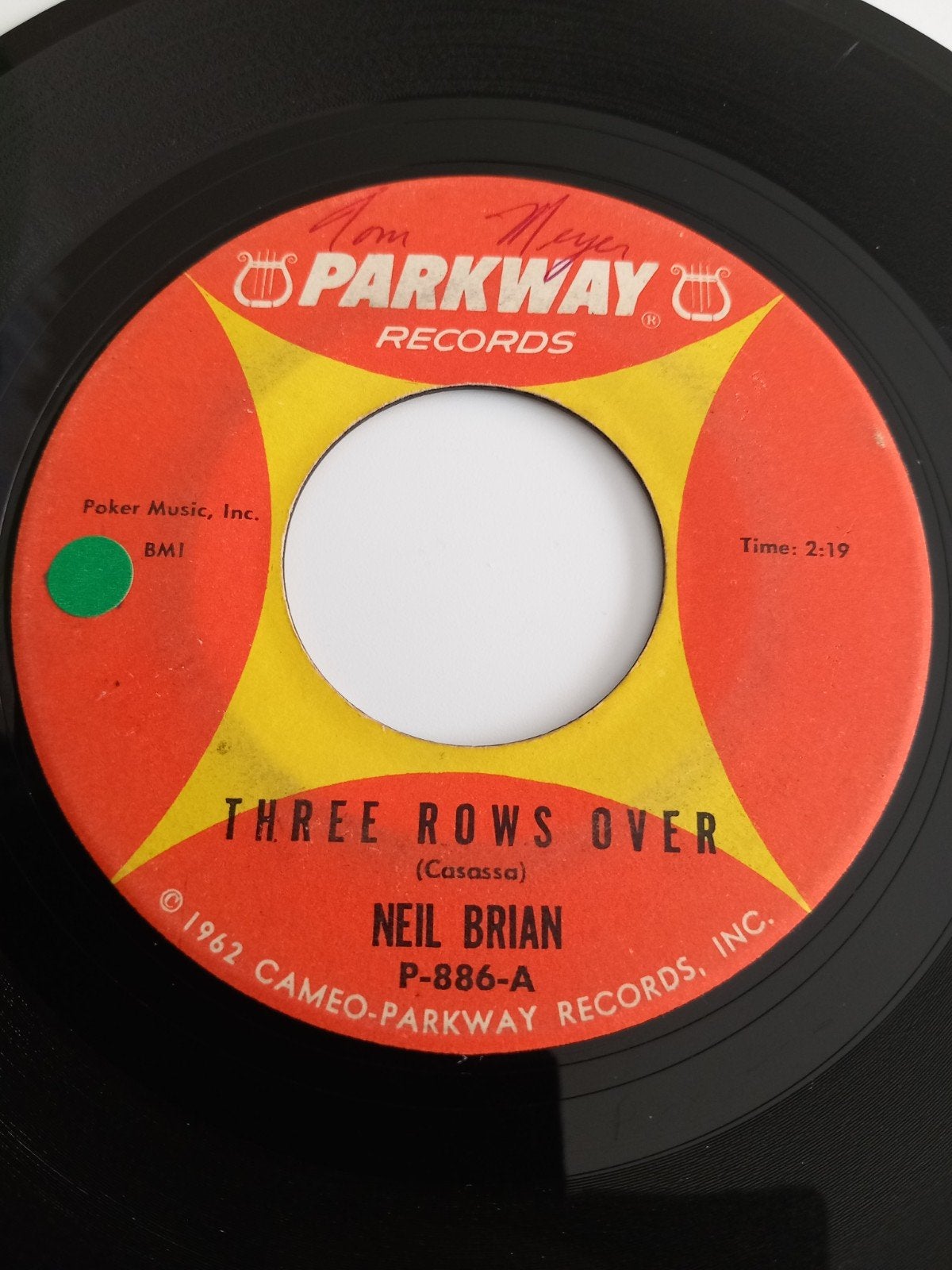 NEIL BRIAN. THREE ROWS OVER. POPCORN OLDIES ROCK US 45T, CD & DVD, Enlèvement ou Envoi