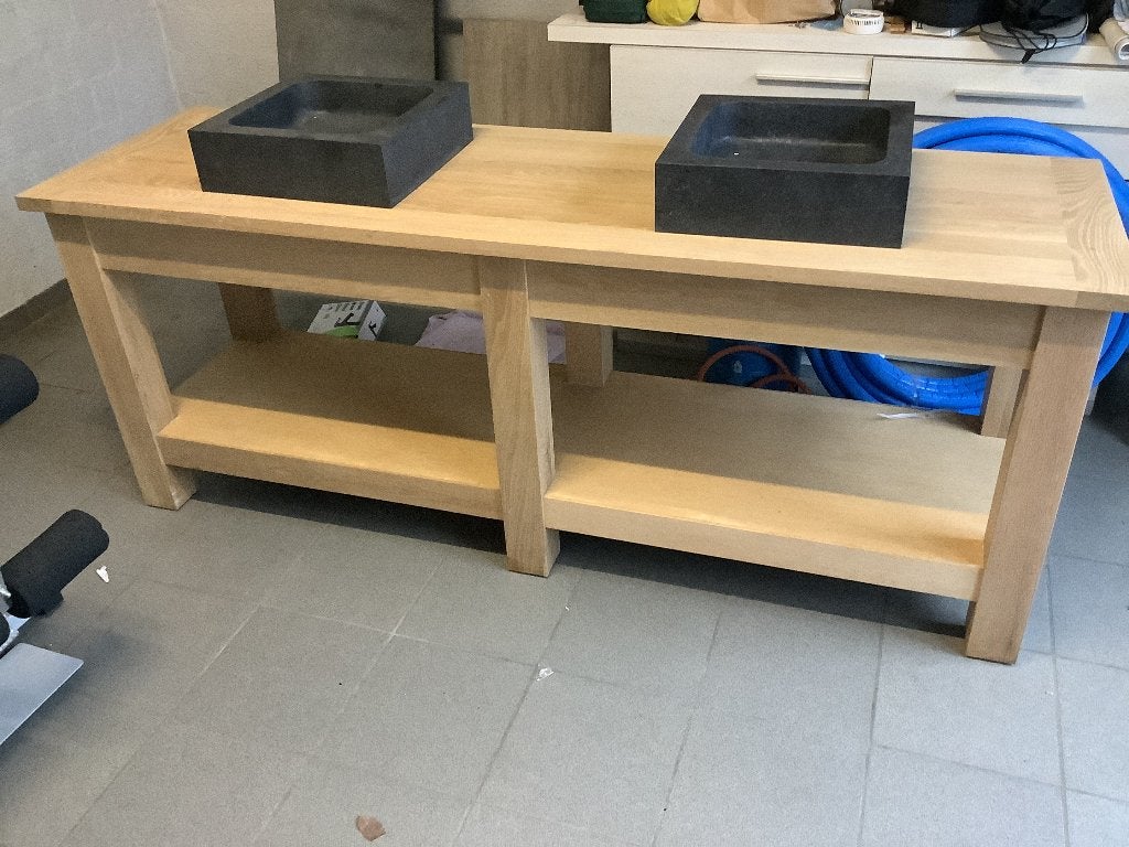 Eiken badkamer meubel, Ophalen of Verzenden, Nieuw, Wastafelkast