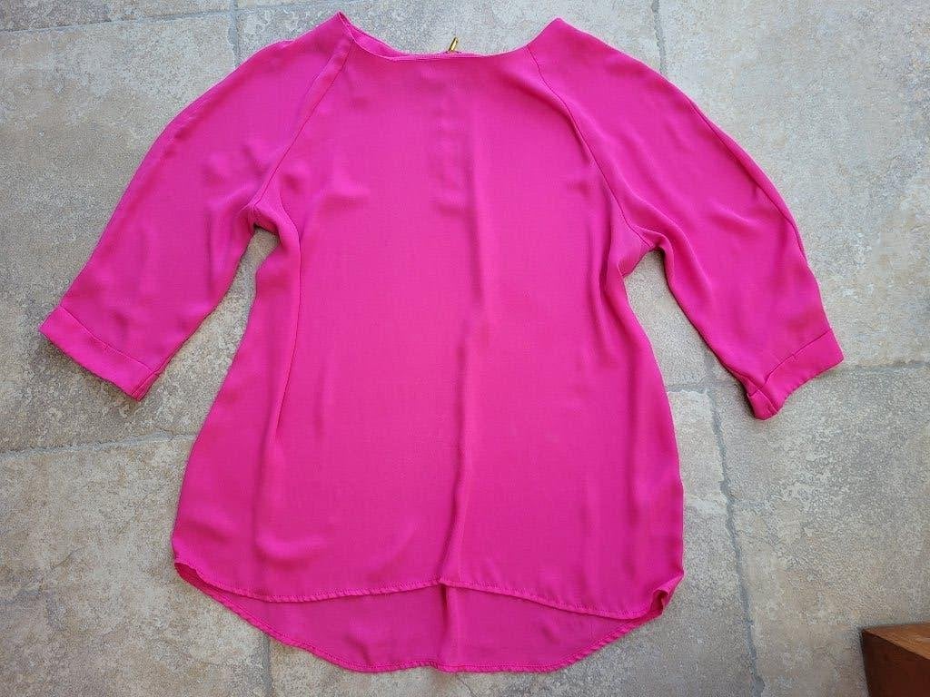 Mooie fuchsia bloes mt Large (zie foto's), Kleding | Dames, Blouses en Tunieken, Ophalen of Verzenden, Gedragen, Maat 42/44 (L)