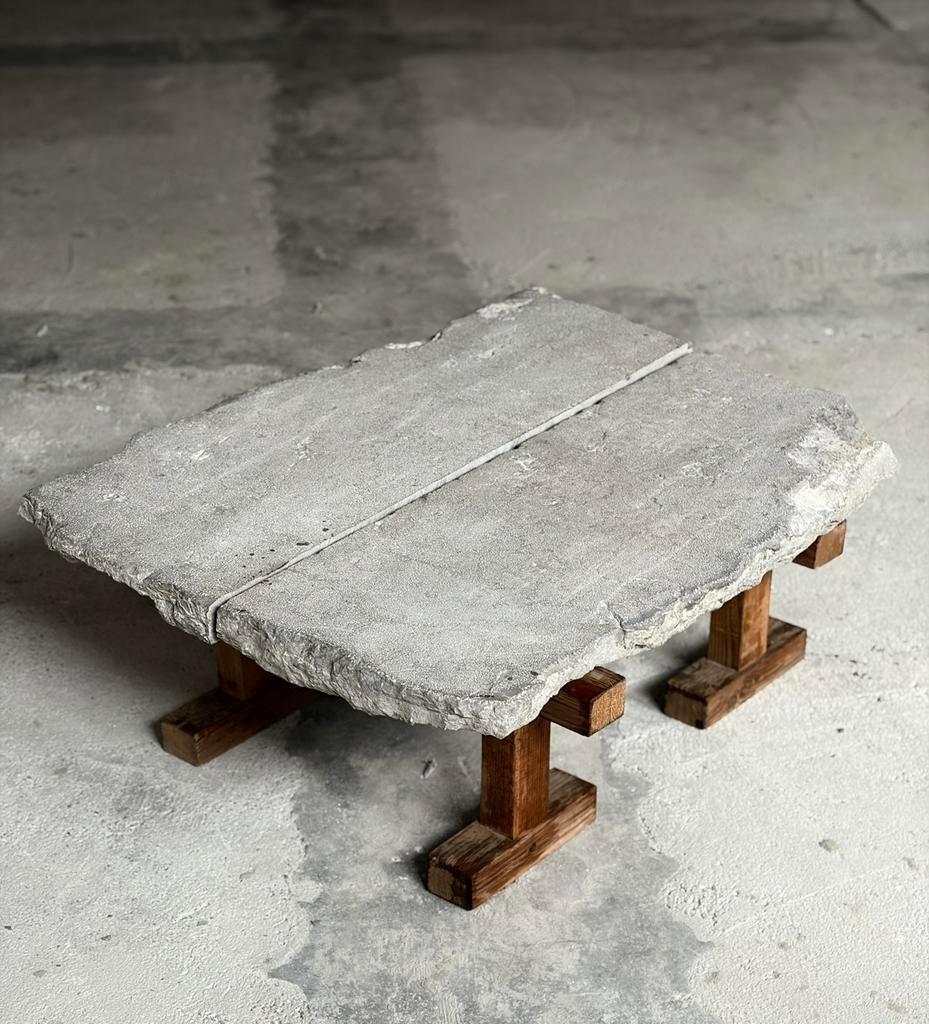 Japanse salontafel/steen en hout, Ophalen