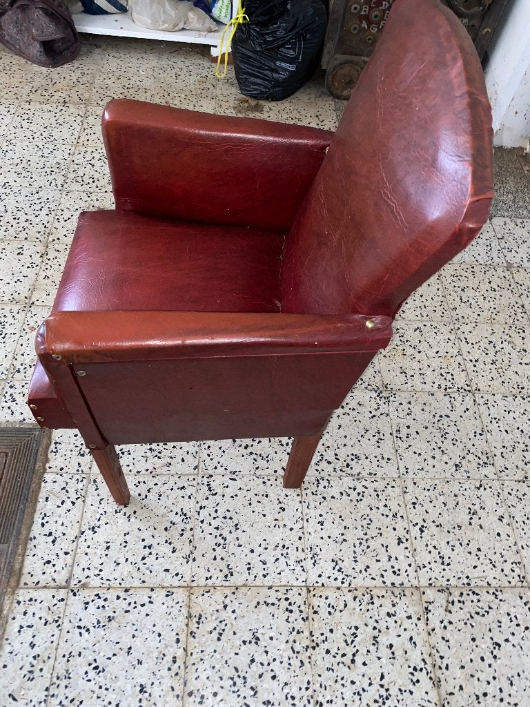 Fauteuil enfant similicuir, Maison & Meubles, Moins de 75 cm, Vintage, Comme neuf, Enlèvement