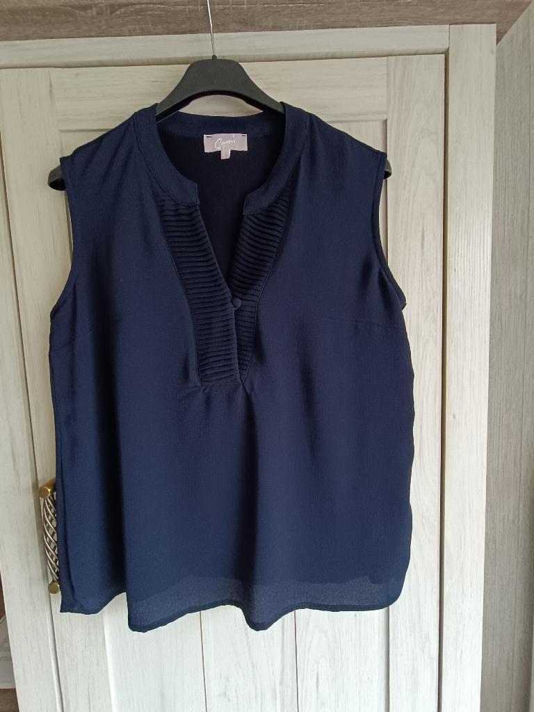 topje of debardeur CASSIS maat L (-50%), Kleding | Dames, Topjes, Maat 42/44 (L), Ophalen of Verzenden, Zo goed als nieuw, Blauw