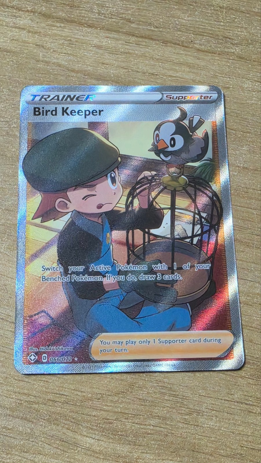 Bird keeper 066/072, Ophalen
