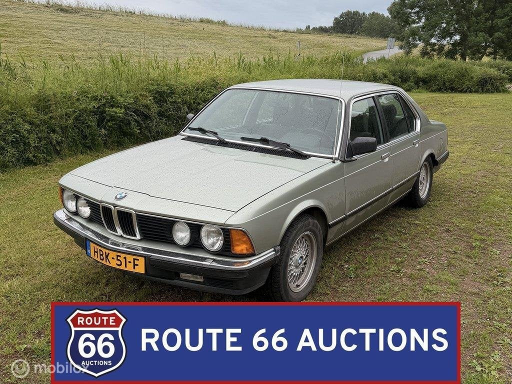 BMW 728i | 1983 | Route 66 Auctions, Auto's, Zwart, Bedrijf, Handgeschakeld, Overige carrosserie