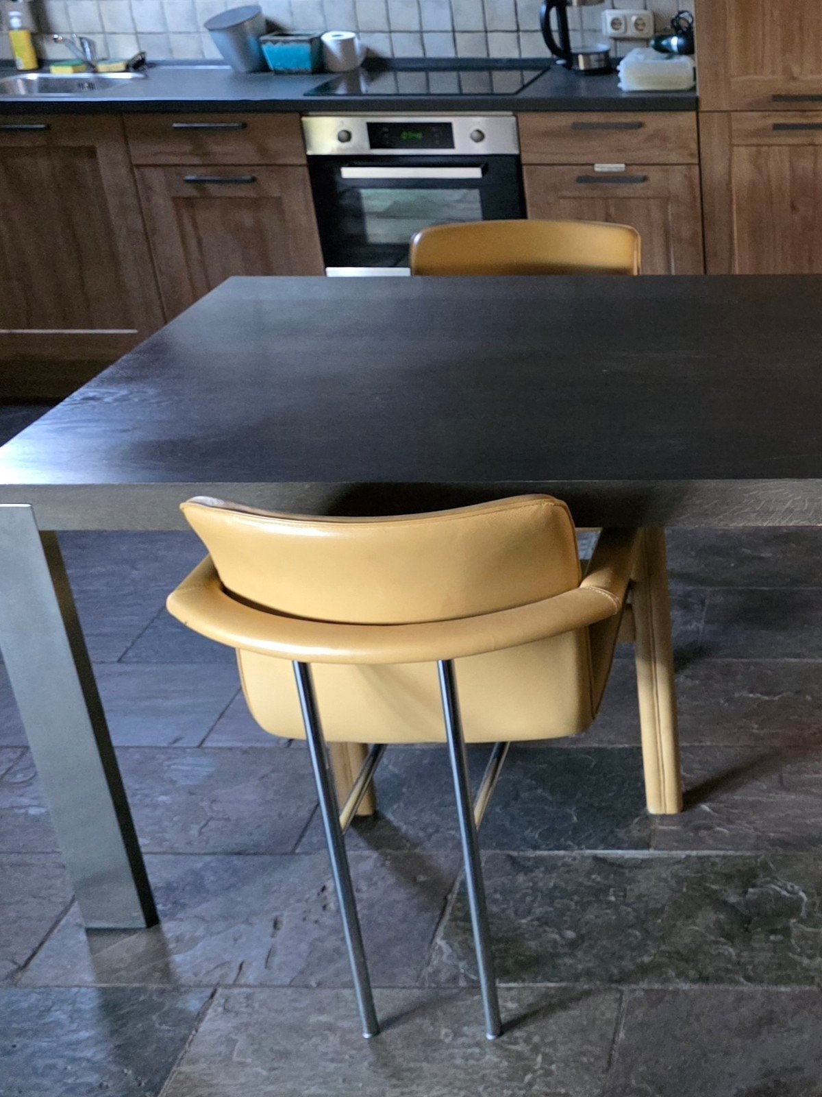 DRINGEND WEG ~ Set van 4 Leolux armstoelen, Maison & Meubles, Chaises, Quatre, Cuir, Enlèvement