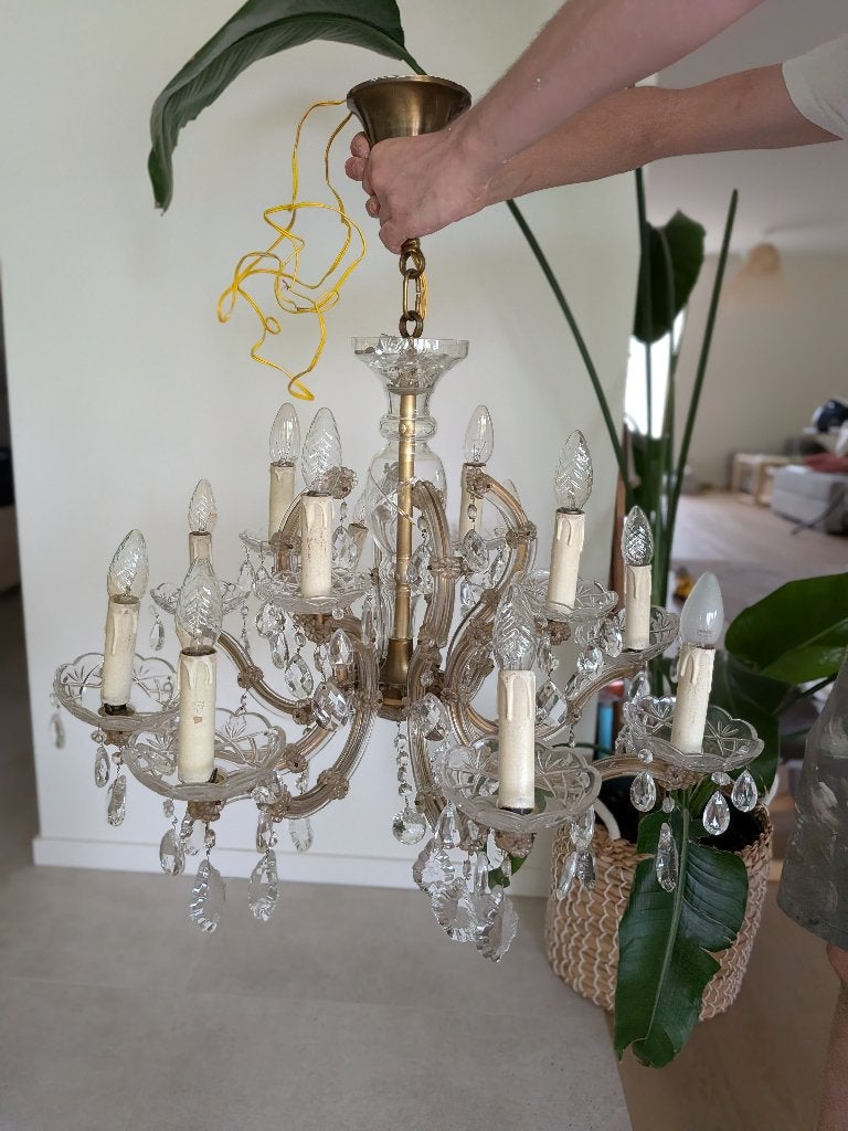 2 Lusters | Kroonluchters, Huis en Inrichting, Lampen | Kroonluchters, Ophalen, Gebruikt, Glas, Klassiek
