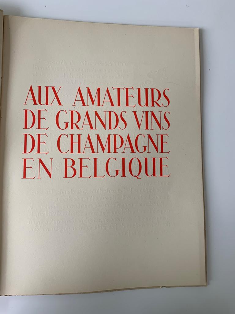 Aux amateurs de grand vins de champagne en Belgique, Boeken, Ophalen of Verzenden, Zo goed als nieuw