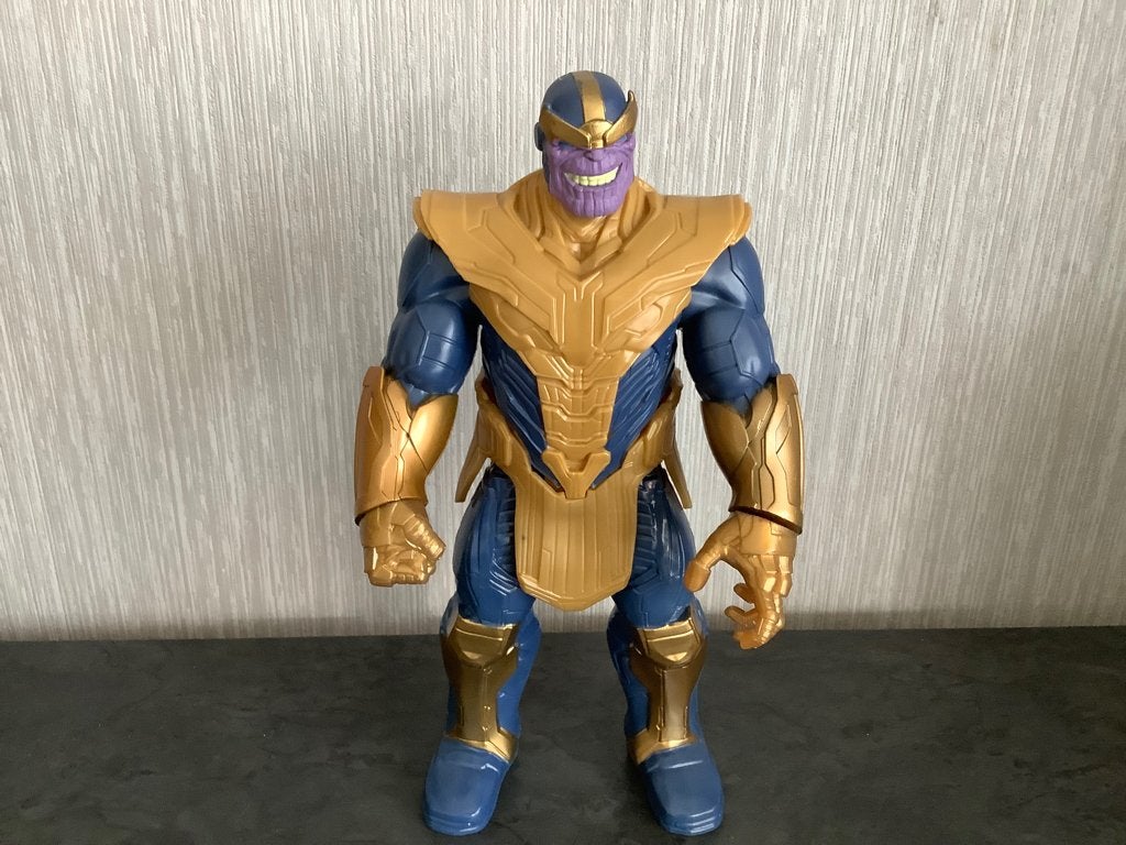 Marvel Thanos plastic character (29 cm), Ophalen of Verzenden, Zo goed als nieuw