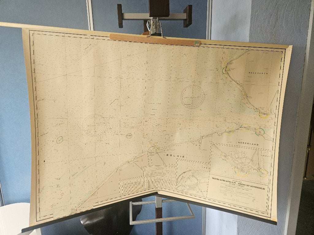 Vintage Zeekaarten, Ophalen, Gebruikt, Kaart, Foto of Prent
