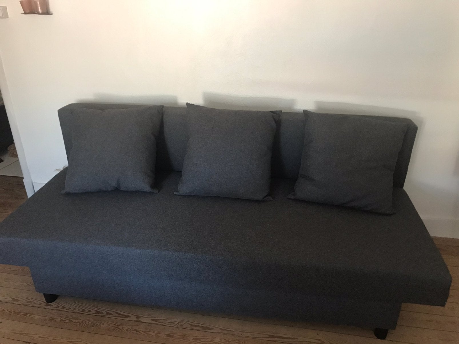 IKEA ASARUM 3-zits slaapbank (Grijs) – In perfecte staat!, Ophalen, Zo goed als nieuw, Grijs