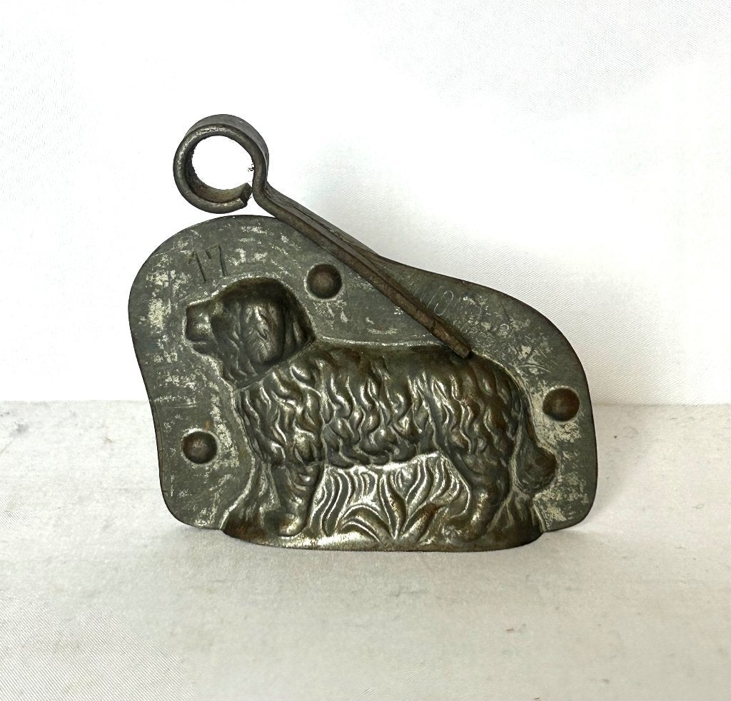 Antieke chocoladevorm - Anton Reiche Dresden - hondje, Antiek en Kunst, Ophalen of Verzenden