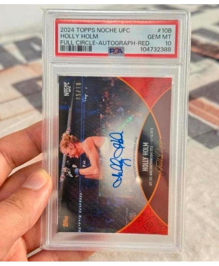 2024 TOPPS NOCHE UFC HOLLY HOLM FULL CIRCLE-AUTOGRAPH psa-10, Ophalen of Verzenden, Nieuw, Spelerskaart