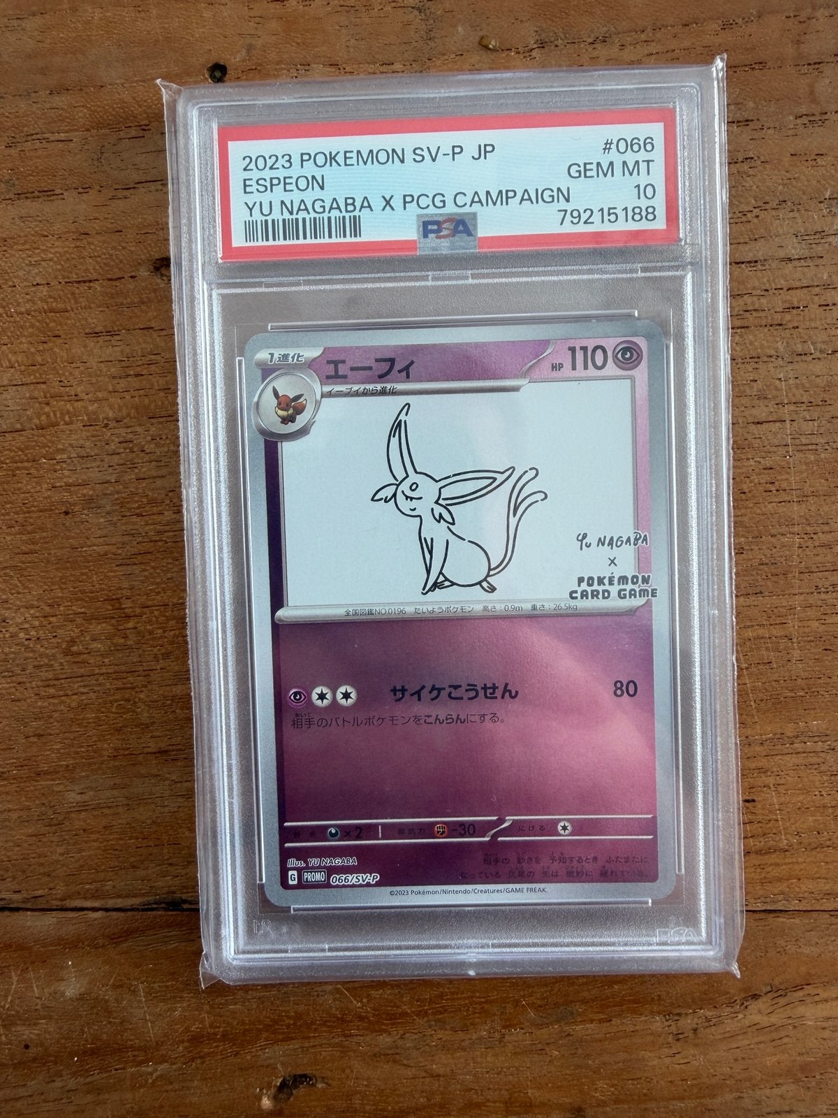 Yu Nagaba Espeon PSA 10, Ophalen of Verzenden, Zo goed als nieuw