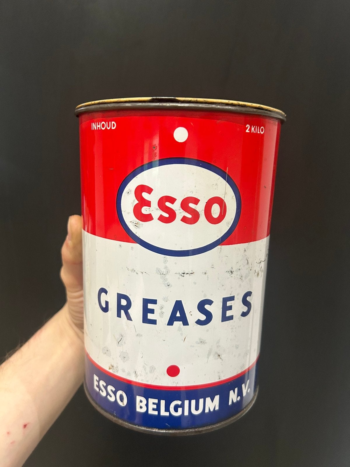 Vetpot esso zonder busolie geen olieblik oliekannetje, Ophalen of Verzenden, Zo goed als nieuw, Koffie