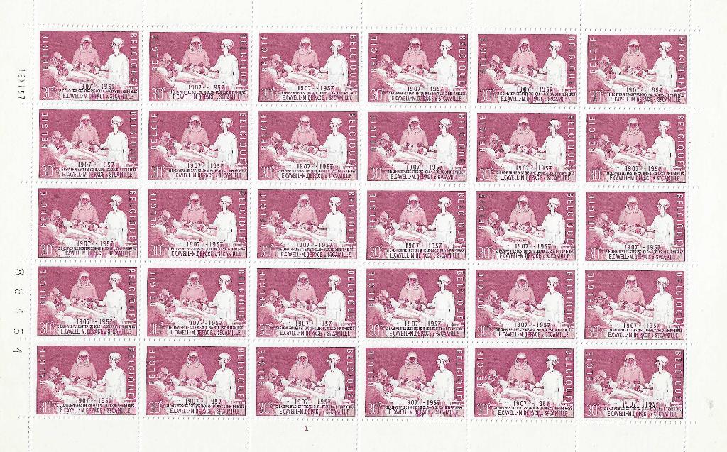 Belgische postzegels - 1140 (volledig blad), Verzenden, Postfris