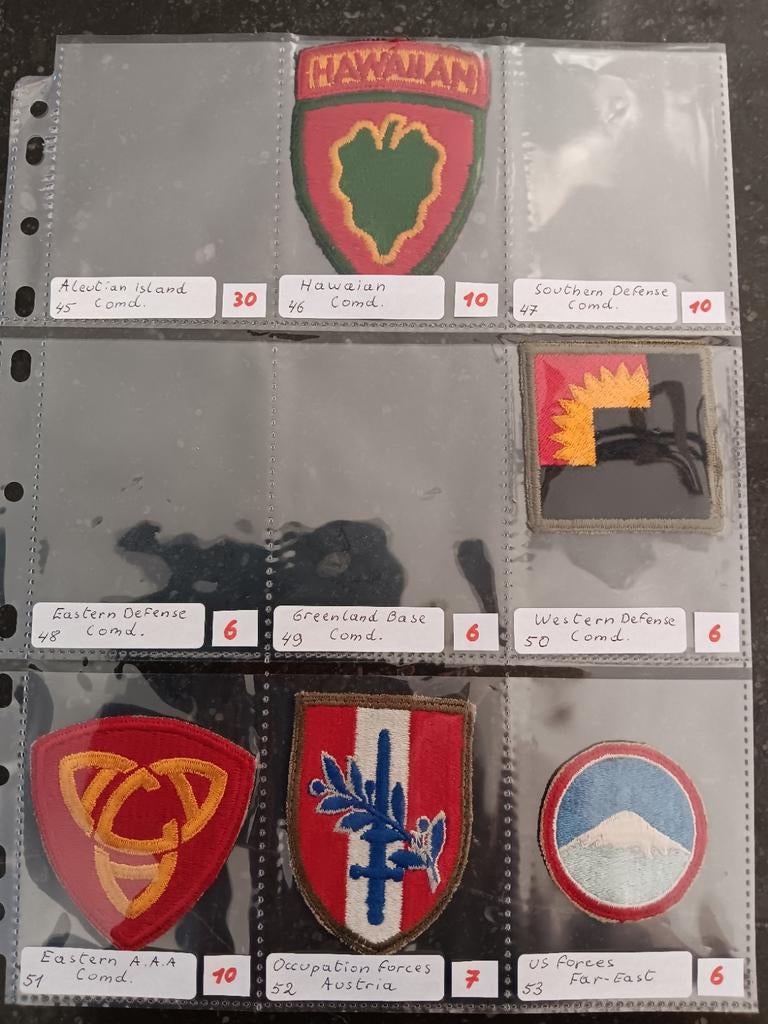 Us ww2 patches, Enlèvement ou Envoi