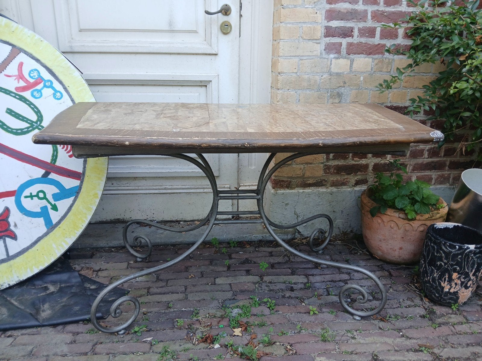 Tafel moet worden gerestaureerd, Tuin en Terras, Tuintafels, Ophalen, Hout