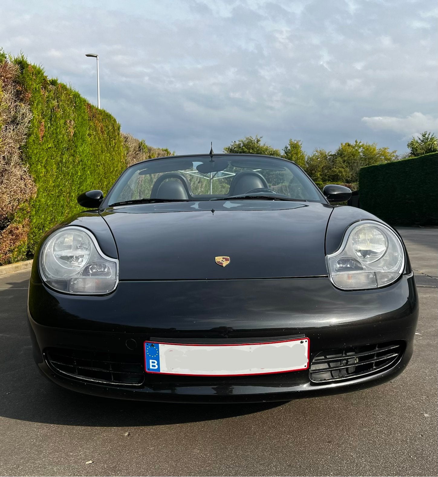 Porsche Boxster 2.5i - 1998 - cabrio - lage km stand, Auto's, Zwart, Cabriolet, Zwart, Leder