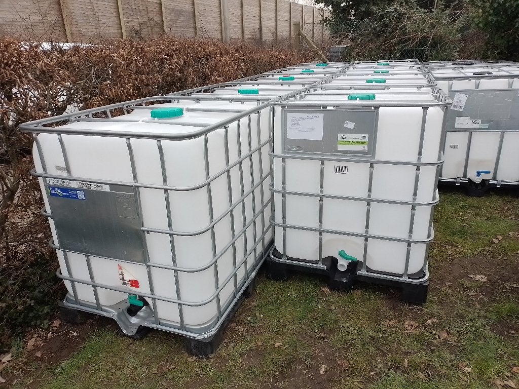 Cuve Citerne ibc 1000L, réservoir baril de pluie Propre, 150 litres ou plus, Enlèvement, Comme neuf, Synthétique