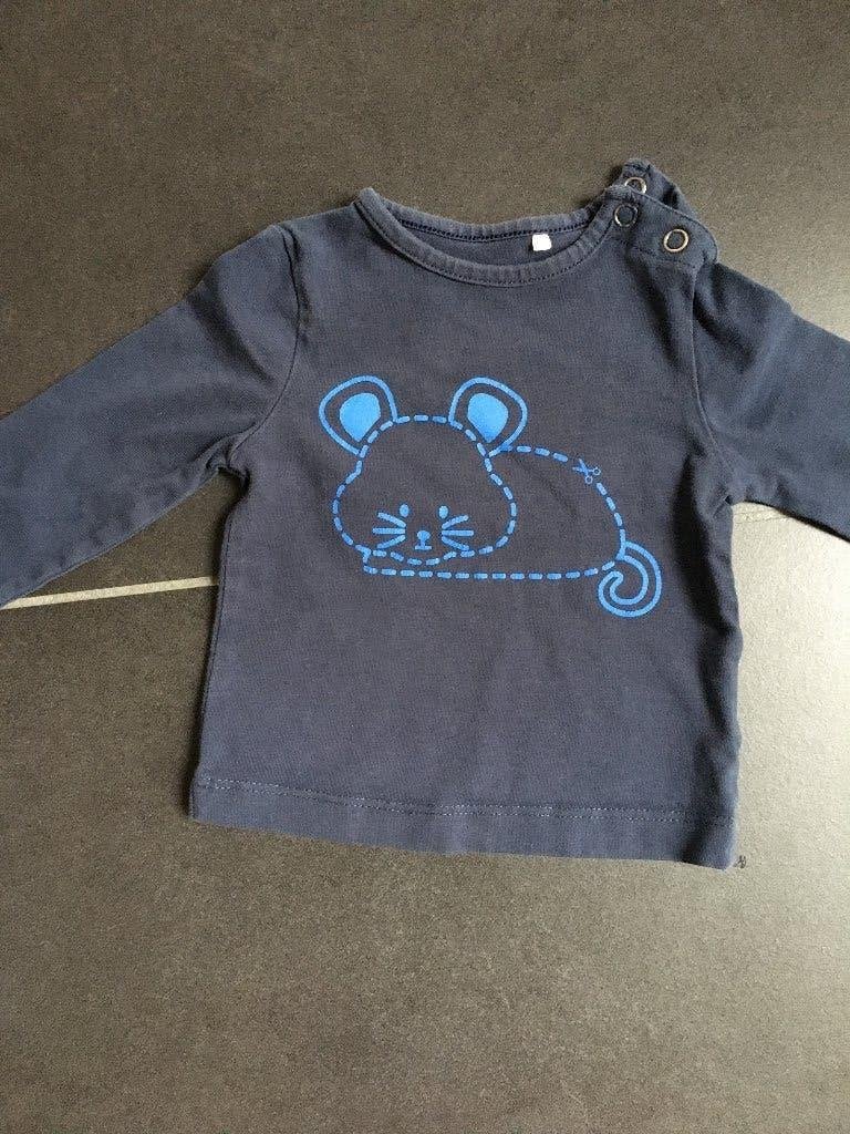 T-shirt JBC blauw maat 68, Kinderen en Baby's, Jongetje of Meisje, JBC, Ophalen of Verzenden, Zo goed als nieuw