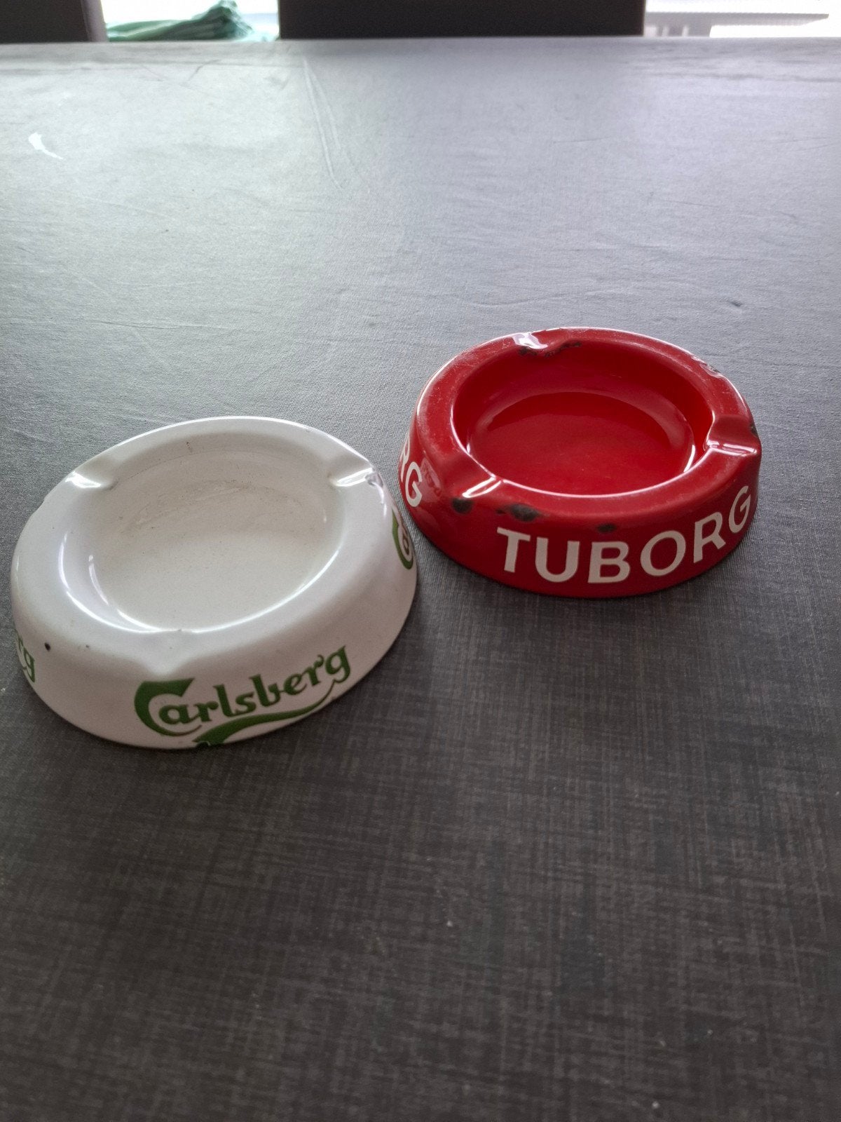 emaille asbak, Verzamelen, Ophalen, Gebruikt, Gebruiksvoorwerp