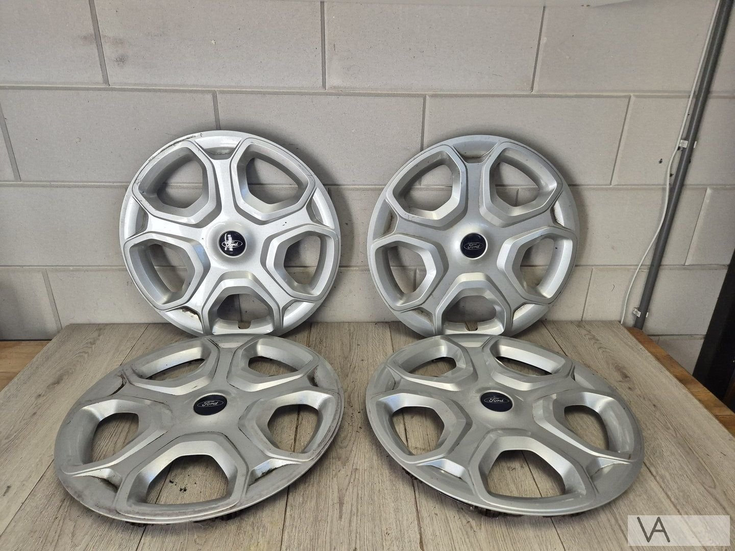 Ford Kuga Mondeo S-max wieldoppen set van 4 -17 INCH STAAL -, Gebruikt, -, -, Ophalen of Verzenden