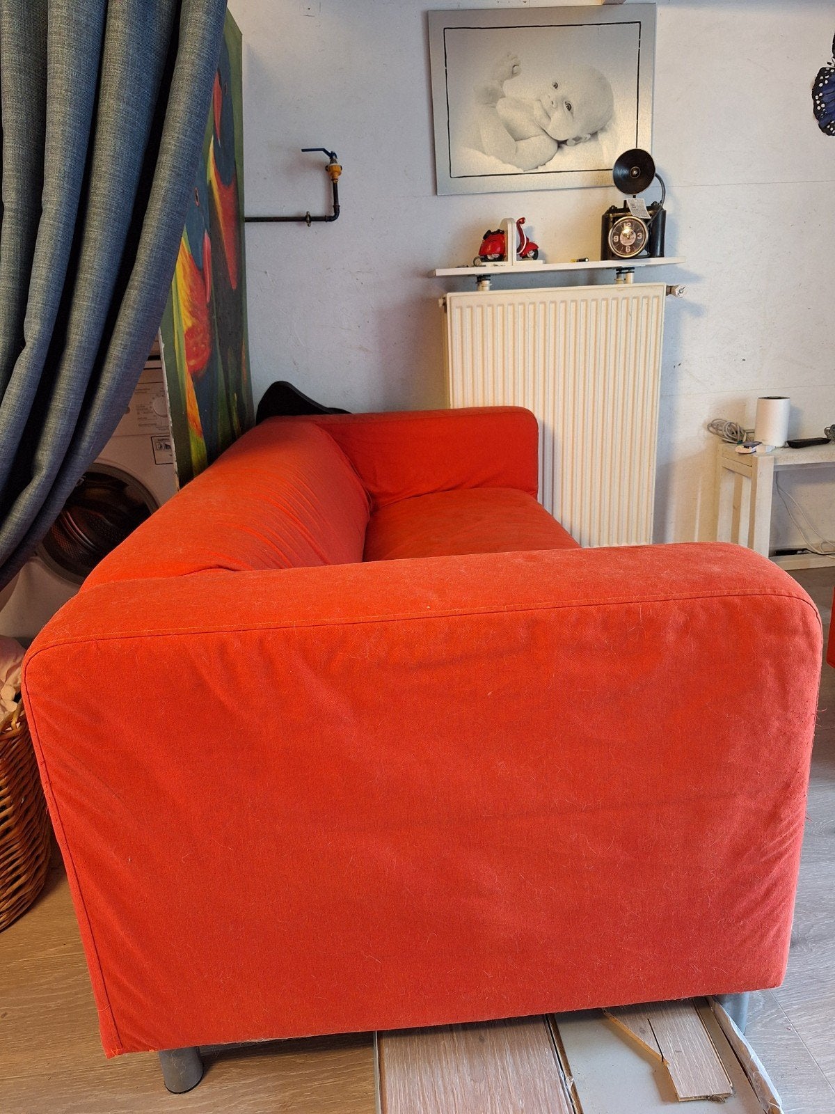 Ikea Klippan 2 zits bank rood, Huis en Inrichting, Ophalen, 150 tot 200 cm, Tweepersoons, 75 tot 100 cm