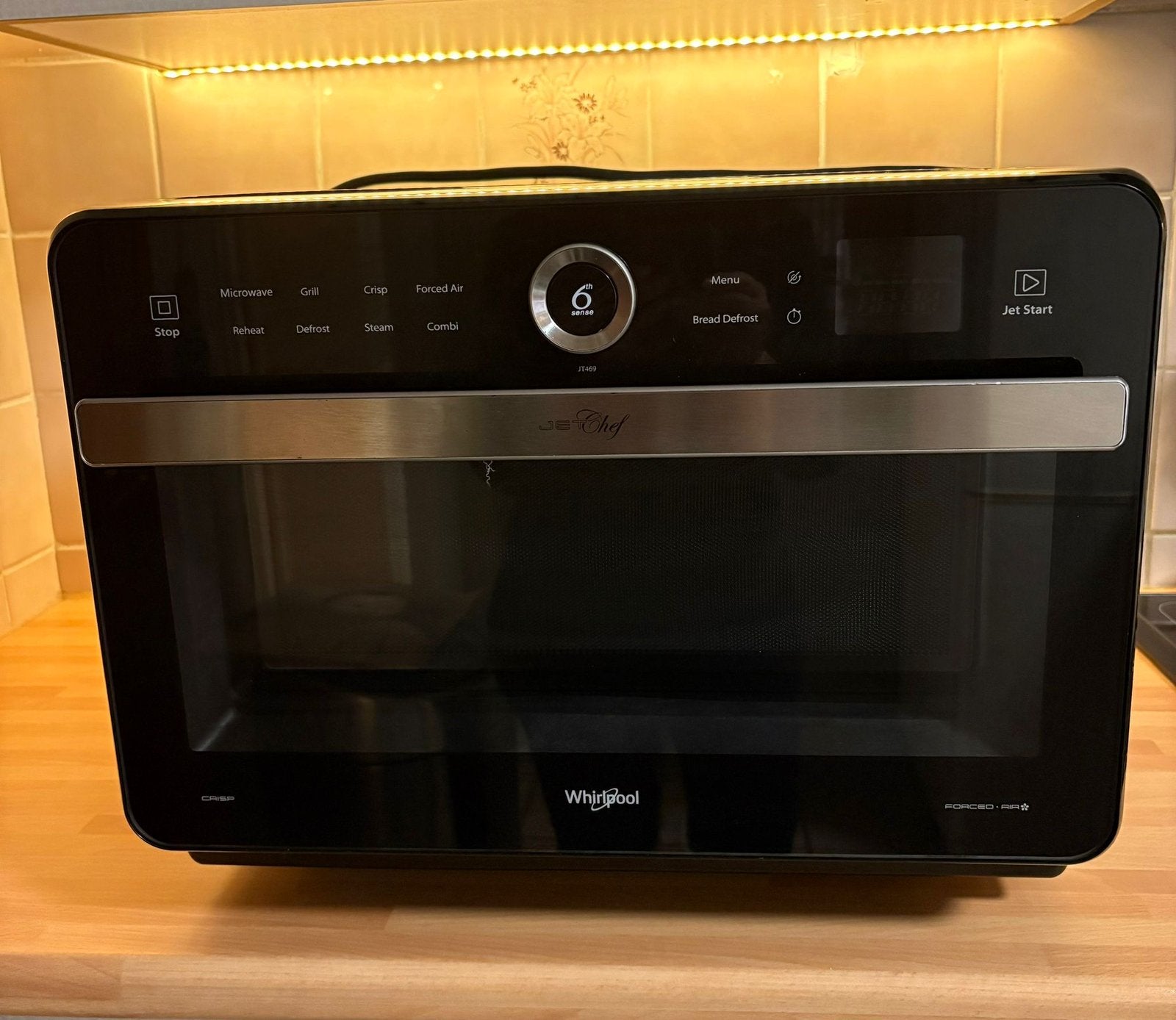 Combi microgolven Whirlpool Jet Chef 6th Sence, Croustillant, Enlèvement, Utilisé, 45 à 60 cm