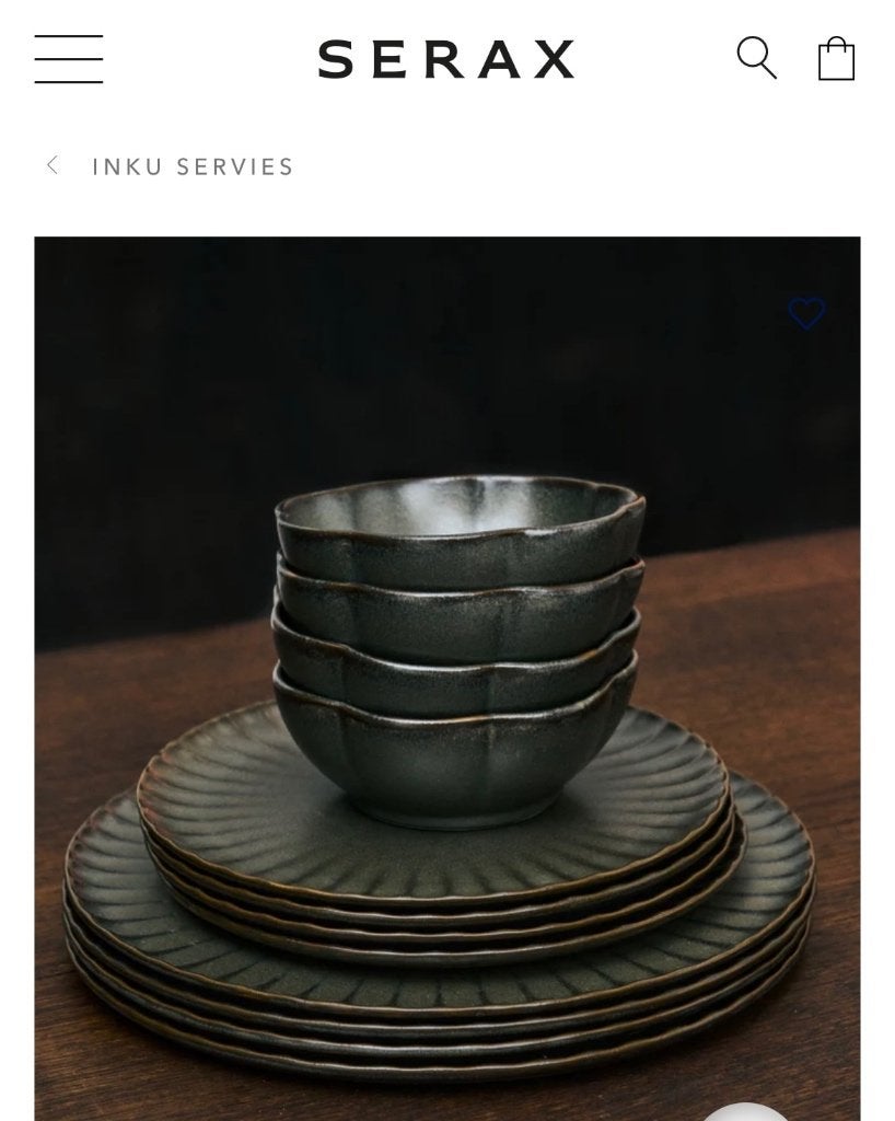 Set van 12 dinerborden ‘INKU’ van SERAX by Sergio Herman, Ophalen, Overige merken, Keramiek, Zo goed als nieuw