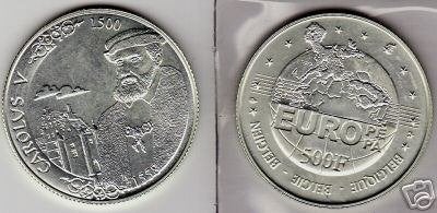 België: 500 frank 2000 (K.Karel) in FDC = Morin 995, Postzegels en Munten, Verzenden, Zilver, Losse munt, Zilver