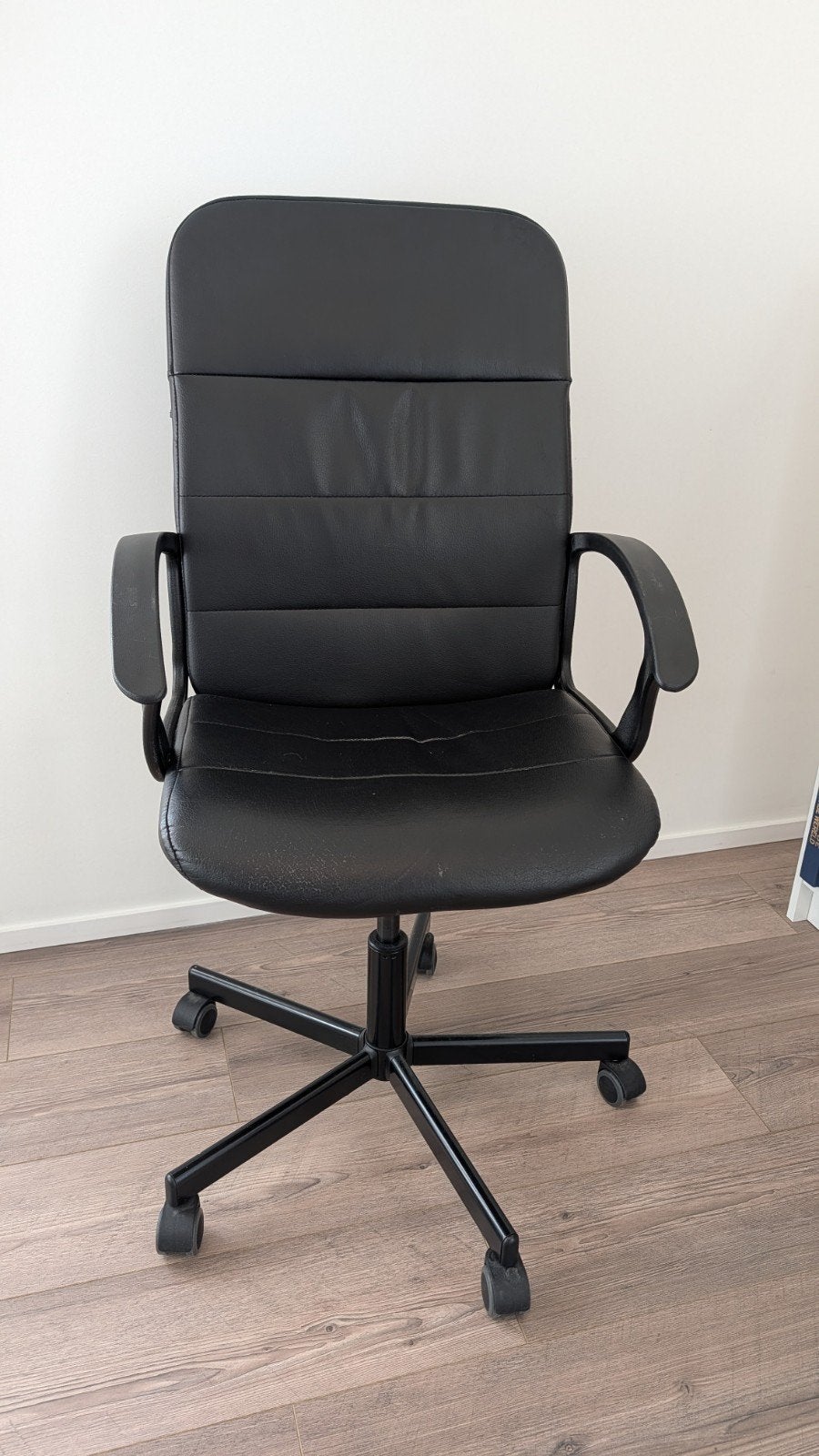 Zwarte bureaustoel op wieltjes (in hoogte verstelbaar), Enlèvement, Noir, Chaise de bureau