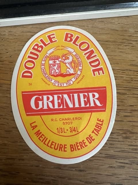 etiket label Grenier double blonde, Ophalen of Verzenden, Nieuw, Overige typen, Overige merken