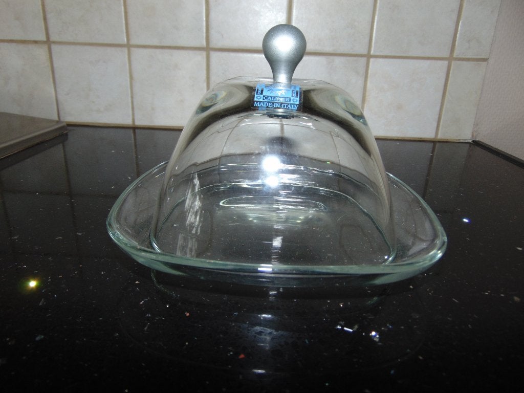 Kristallen schaaltje met deksel Caldier Glass Italy, Ophalen of Verzenden, Nieuw, Schaal of Schalen