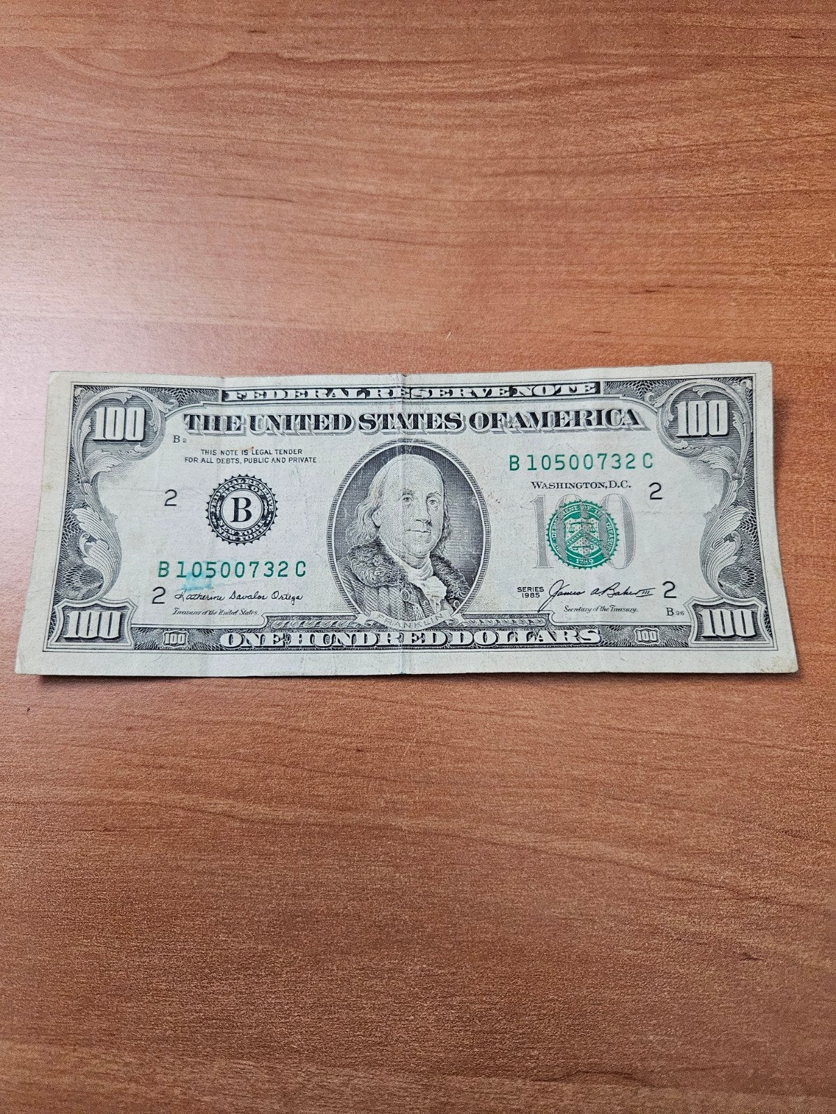 100 dollars, États-Unis, version ancienne de 1995 ans, Enlèvement ou Envoi, Billets de banque