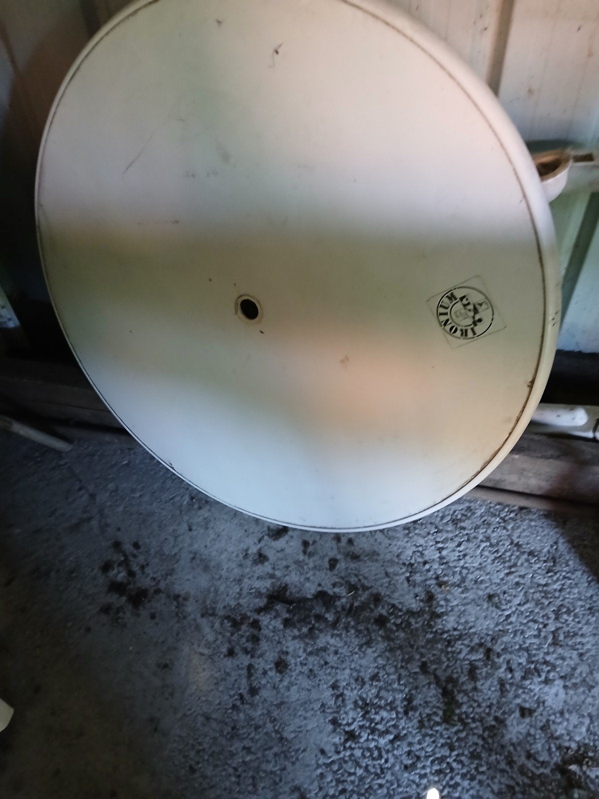 Witte ronde tuintafel, Tuin en Terras, Ophalen