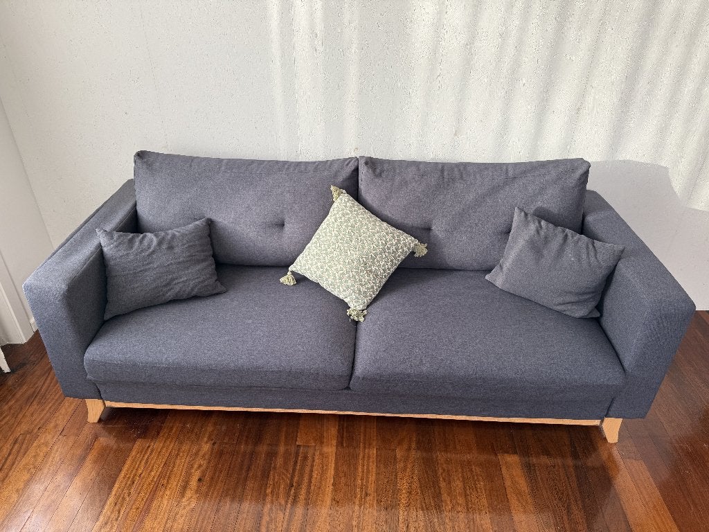 Canapé convertible / clic-clac gris anthracite, Huis en Inrichting, Zetels | Zetels, Gebruikt, Rechte bank, Driepersoons, 200 tot 250 cm