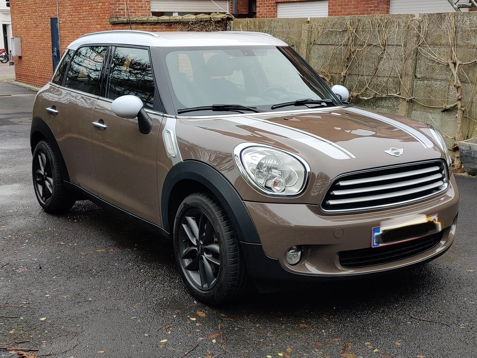 Prachtige MINI Cooper Countryman, 90 kW, Zwart, Bruin, Leder en Stof