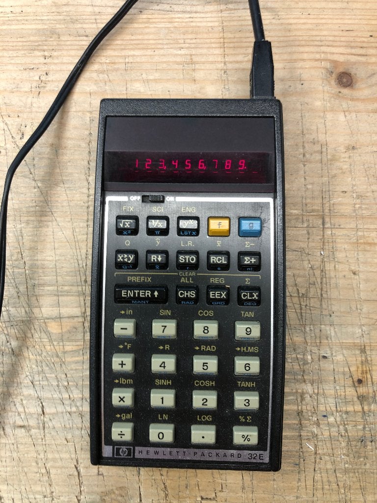 HP 32E vintage rekenmachine, Enlèvement