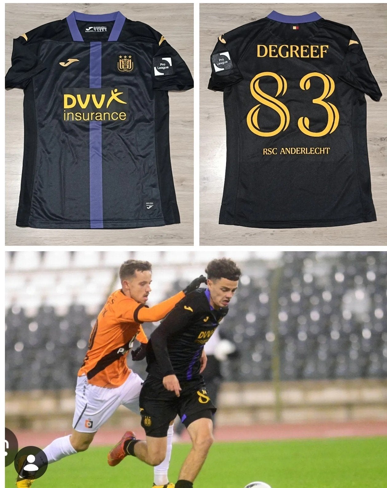 Maillot RSC Anderlecht Tristan Degreef shirt, Maillot