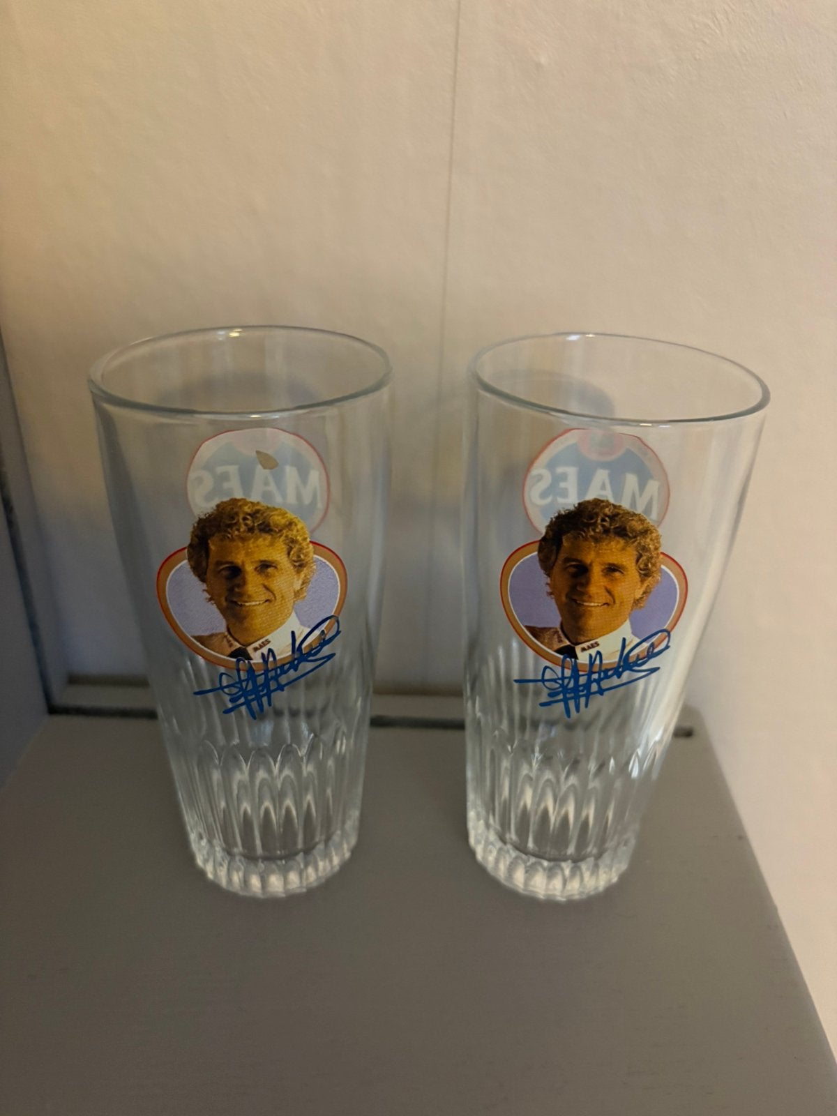 2 verres MAES PILS , JEAN MARIE PFAFF, Collections, Enlèvement ou Envoi, Comme neuf