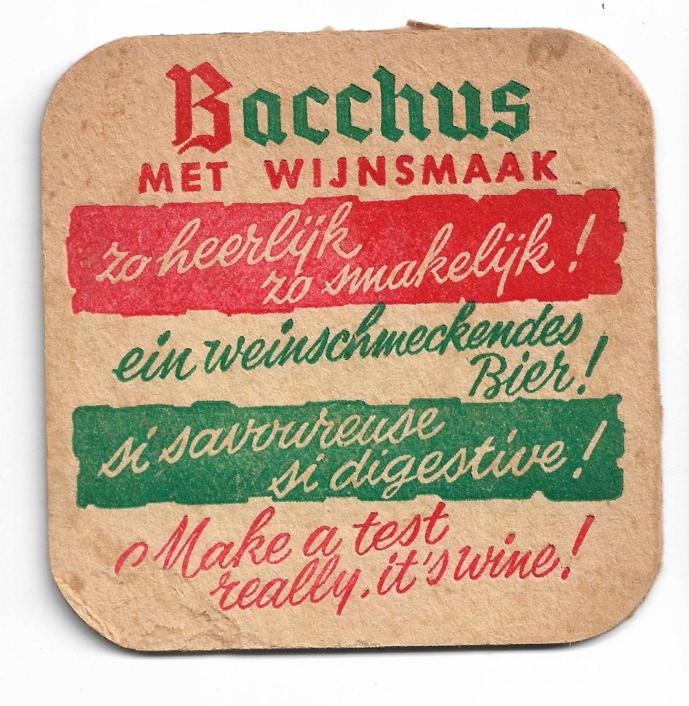 sous-bock Bacchus, Collections, Marques de bière, Enlèvement ou Envoi, Utilisé, Sous-bock
