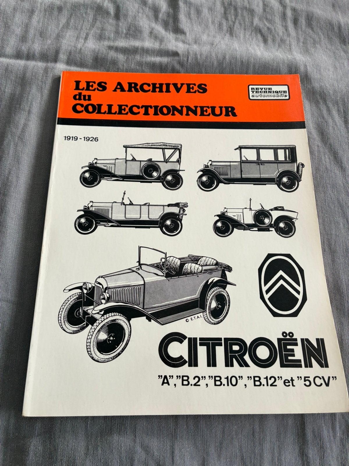revue technique Citroën A b2 b10 b12 5cv, Enlèvement